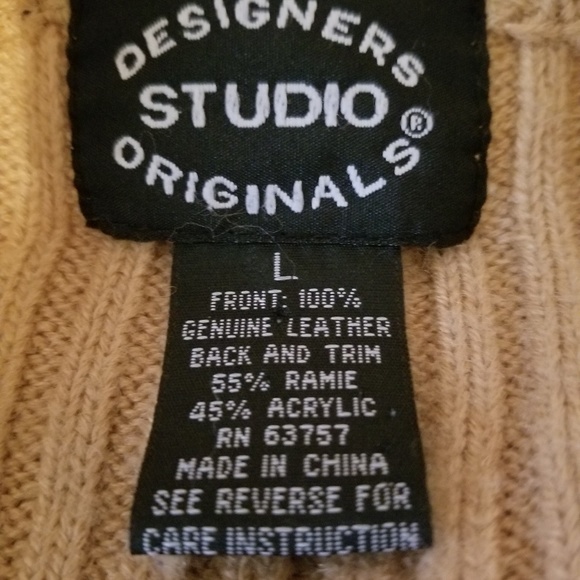 Designers Studio Genuine Leather Tan Vest - Picture 5 of 5